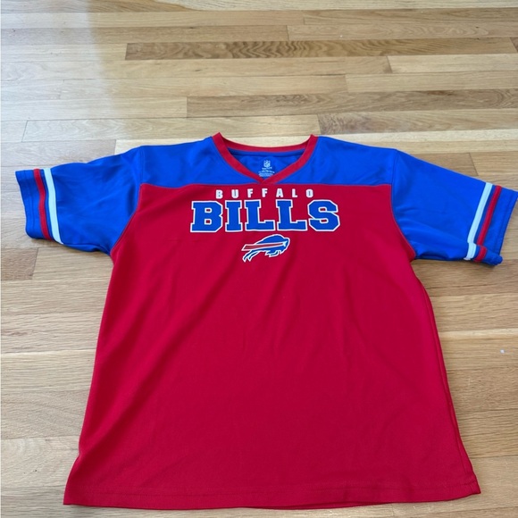 NFL Other - NFL Team Apparel Buffalo Bills Youth XL (14/16) Jersey Style T-Shirt Red Blue
